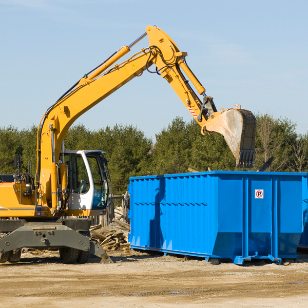 what size residential dumpster rentals are available in Avon